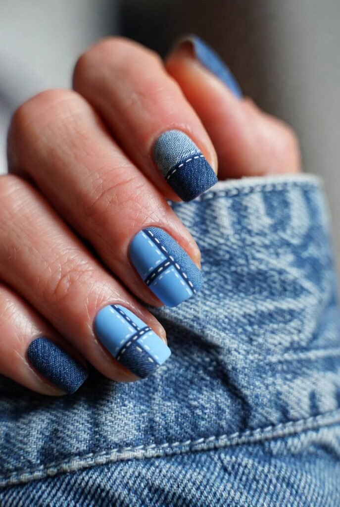Patchwork Denim in Two Blues