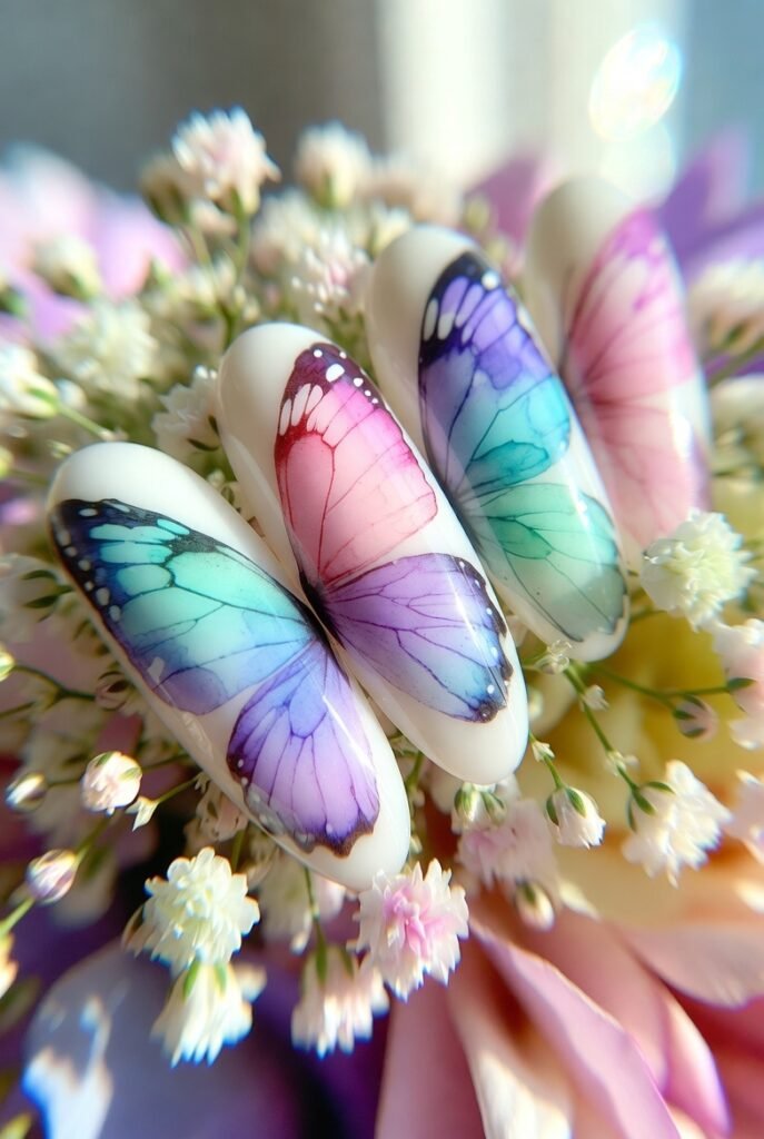 Pastel Watercolor Butterfly Wings
